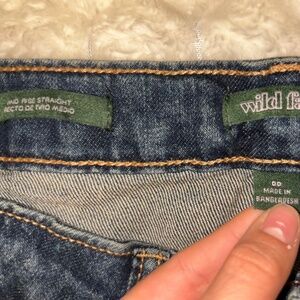 Dark blue wash denim jeans